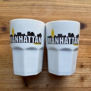 MANHATTAN New York Porcelain Cups Set of 2